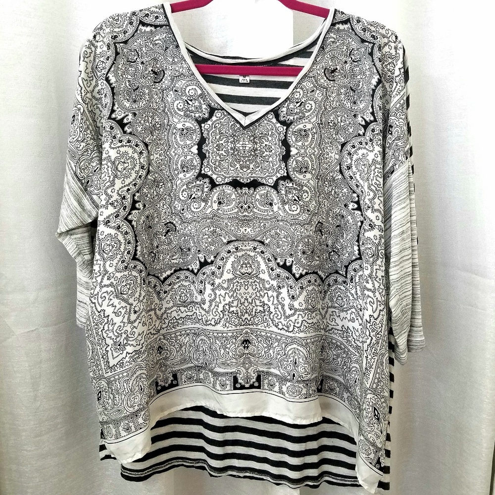 CAbi Silk Front Boho Top